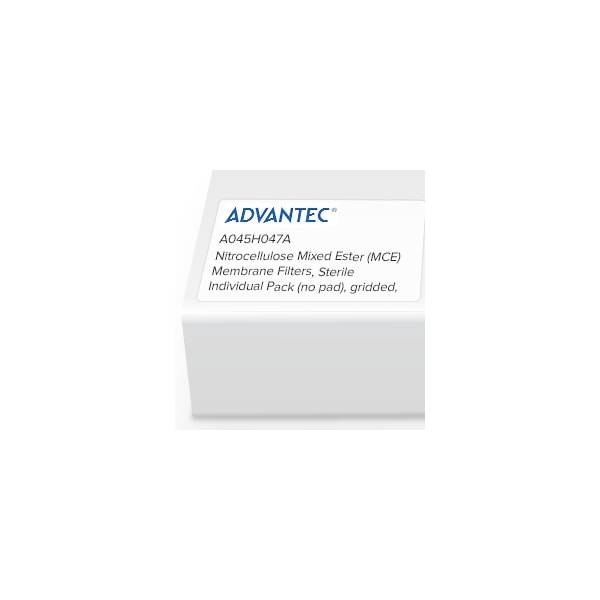 MCE Membrane Filter, Sterile, Gridded, 0.45um, 47mm, PK100